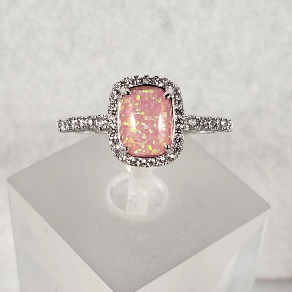 18k Pink Opal Ring - Picture 3 of 8